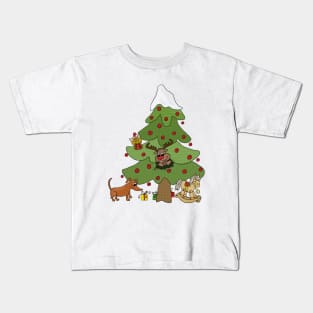 Witziger Weihnachtsbaum Kids T-Shirt